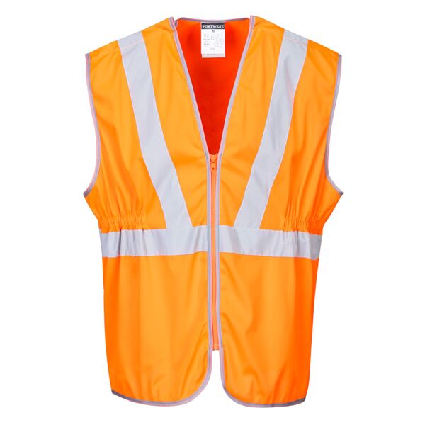 Hi-Vis Zip Long Length Vest  Thumbnail