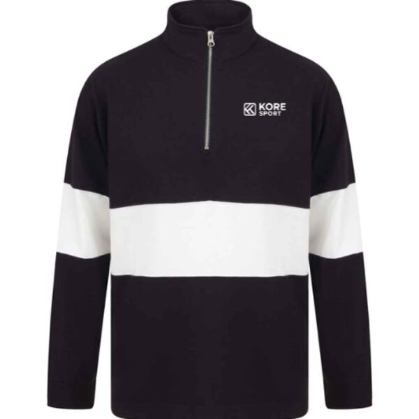 Kore Panelled 1/4 Zip Neck Top Thumbnail
